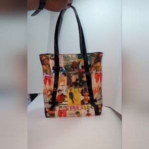 ELLE Magazine Retro Cover Girl Multicolor Tote Bag